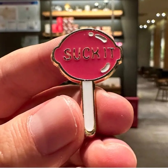 Suck it enamel pin - Picture 2 of 4